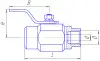 Кран шаровой разборный ЯГТ 15М.80.00.00.ХЛ DN 15 мм PN 80 кгс/см2