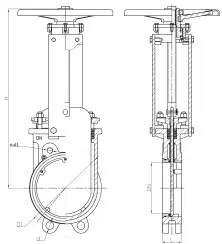 Задвижка ПА 547.2000.10-04 DN 2000 PN 10