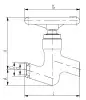 Клапан запорный 1456-50-0 DN 50 мм PN 100 кгс/см2